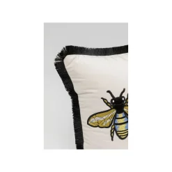 KARE Design Coussin Blanc Trois Abeilles ^ Coussin & Plaid