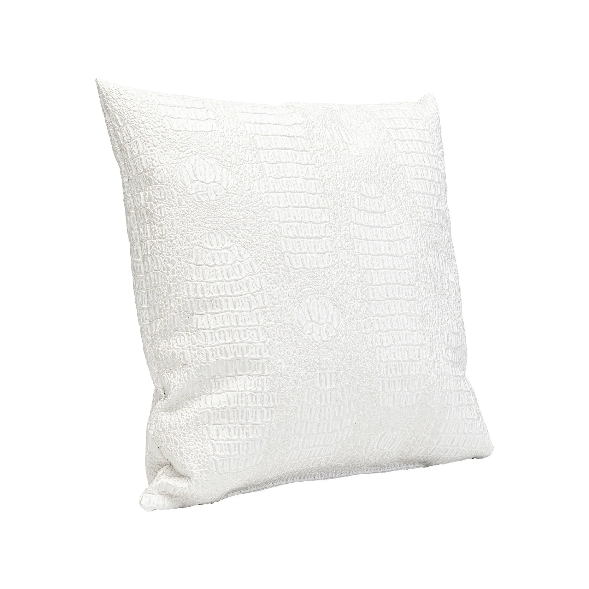 KARE Design Coussin Croco Blanc ^ Coussin & Plaid
