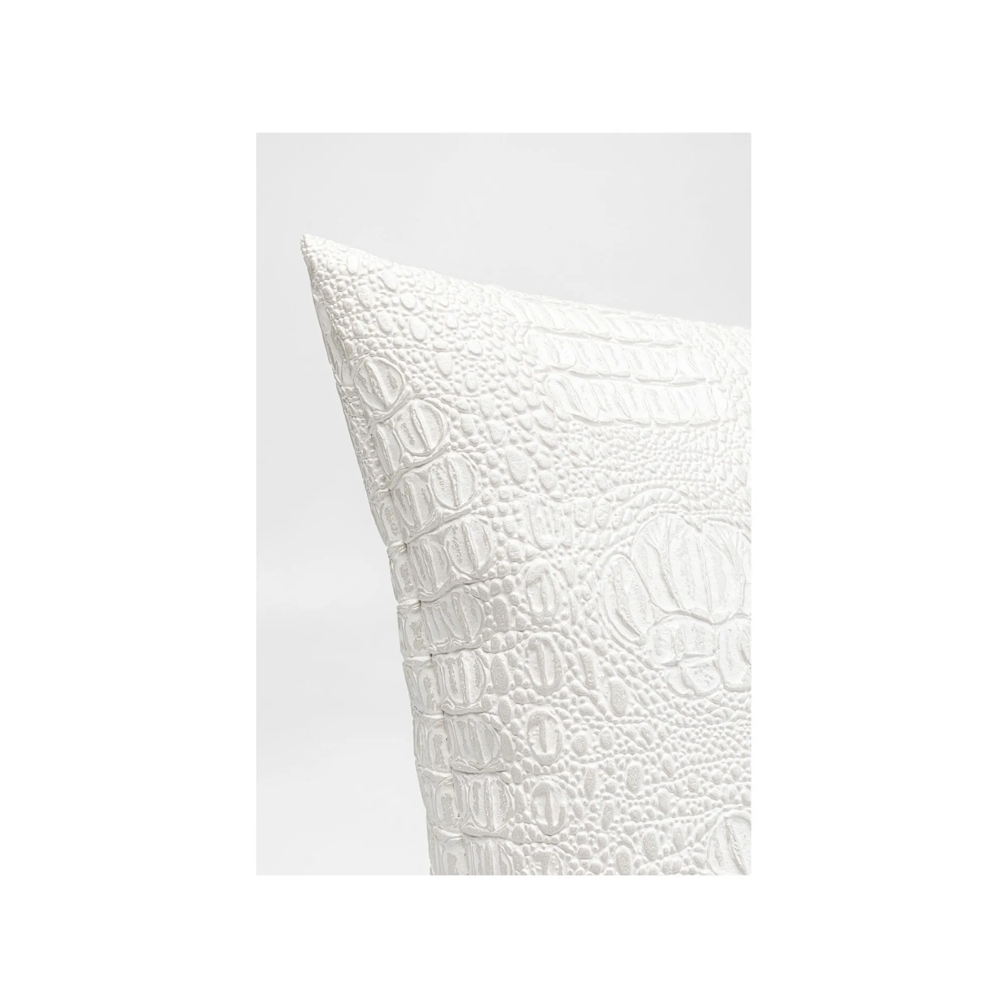 KARE Design Coussin Croco Blanc ^ Coussin & Plaid
