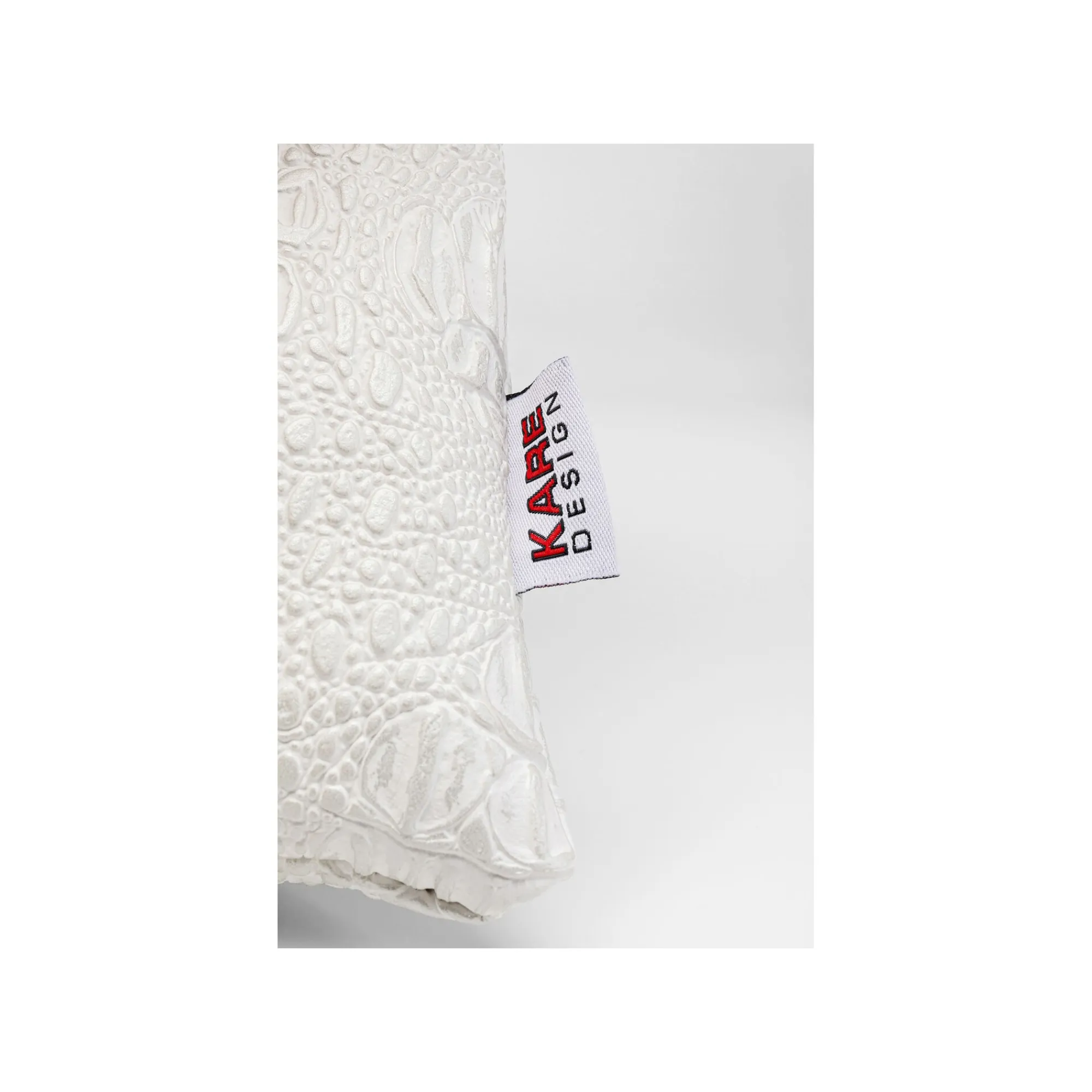 KARE Design Coussin Croco Blanc ^ Coussin & Plaid