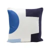 KARE Design Coussin Forma Bleu Et Blanc 50x50cm ^ Coussin & Plaid