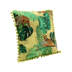 KARE Design Coussin Léopard Feuilles ^ Coussin & Plaid