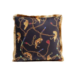 KARE Design Coussin Noir Tigres Et Chaînes ^ Coussin & Plaid