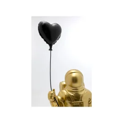KARE Design Déco Astronaute Doré Ballon Coeur Noir ^ Déco