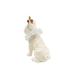 KARE Design Déco Bouledogue Blanc Roi ^ Déco