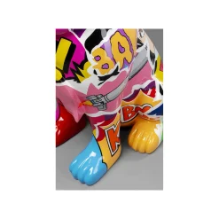 KARE Design Déco Bouledogue Doré Graffiti Lunettes 49cm ^ Déco