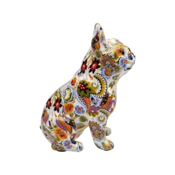 KARE Design Déco Bouledogue Fleurs ^ Déco