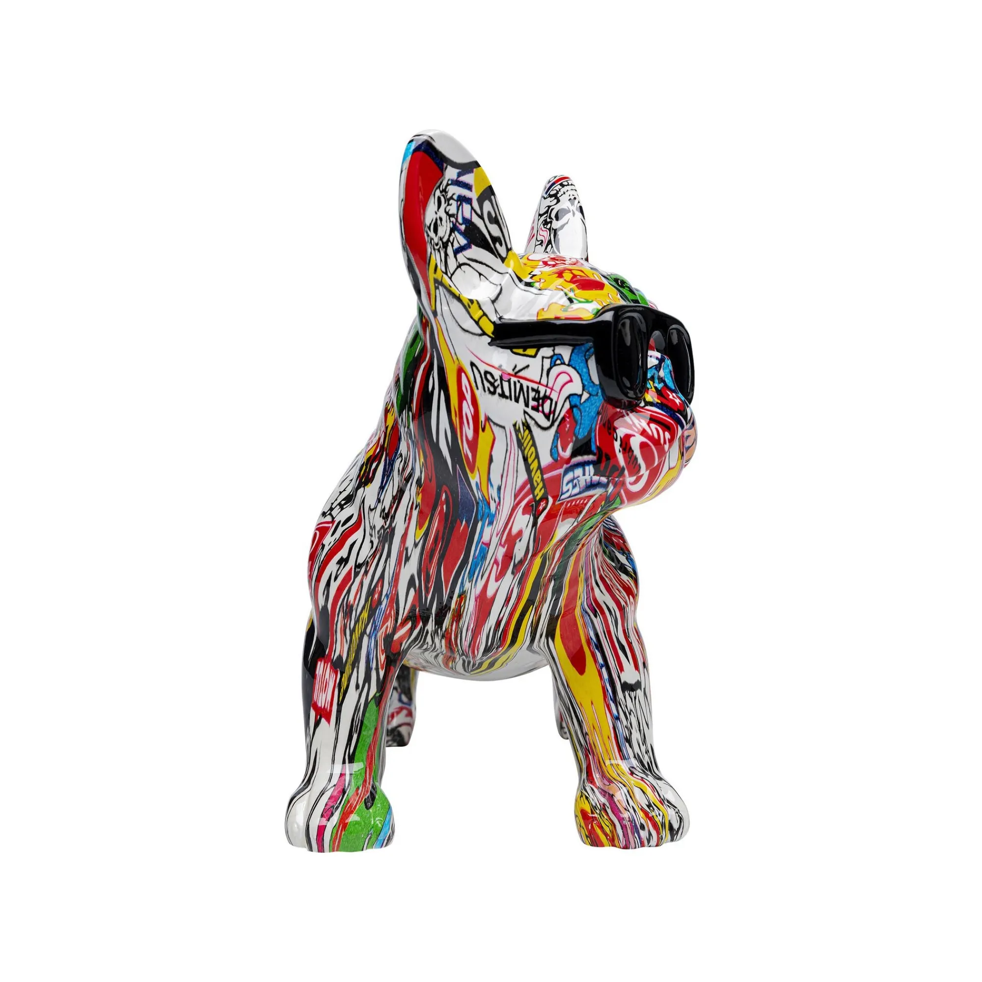 KARE Design Déco Bouledogue Graffiti Lunettes ^ Déco