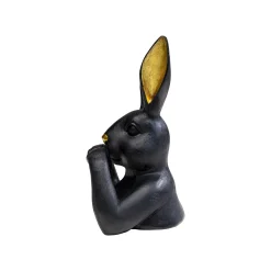 KARE Design Déco Buste Lapin Noir 23cm ^ Déco