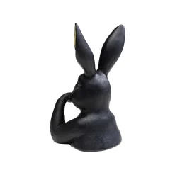 KARE Design Déco Buste Lapin Noir 23cm ^ Déco