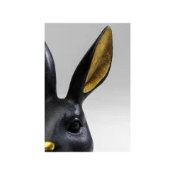 KARE Design Déco Buste Lapin Noir 23cm ^ Déco