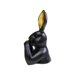 KARE Design Déco Buste Lapin Noir 31cm ^ Déco