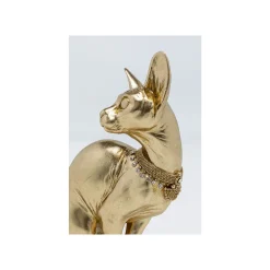 KARE Design Déco Chat Sphynx Assis Doré ^ Déco