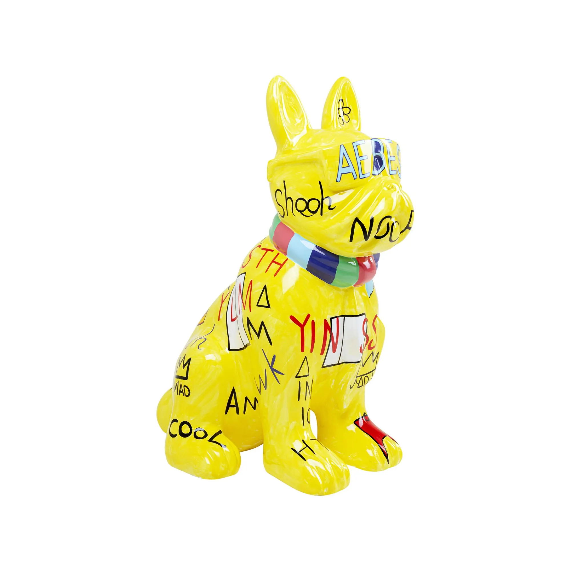 KARE Design Déco Chien Jaune Graffiti XL ^ Déco