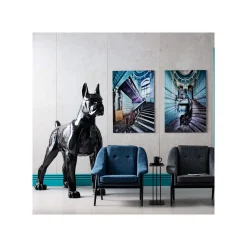 KARE Design Déco Chien Toto XXL Noir ^ Déco