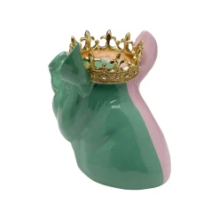 KARE Design Déco Cochon Roi Rose Et Vert ^ Déco