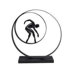 KARE Design Déco Danseur Anneaux Noir 45cm ^ Déco