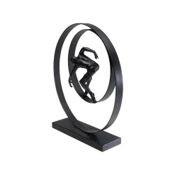 KARE Design Déco Danseur Anneaux Noir 45cm ^ Déco