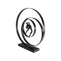 KARE Design Déco Danseuse Anneaux Noir 50cm ^ Déco