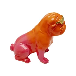 KARE Design Déco Fashion Bouledogue Orange 17cm ^ Déco
