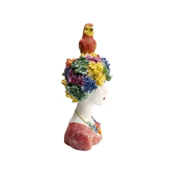 KARE Design Déco Femme Fleurs Perroquet 28cm ^ Déco