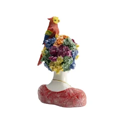 KARE Design Déco Femme Fleurs Perroquet 50cm ^ Déco