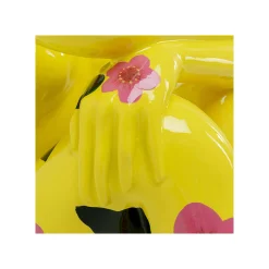 KARE Design Déco Gangster Lapin Jaune XL Fleurs Roses ^ Déco