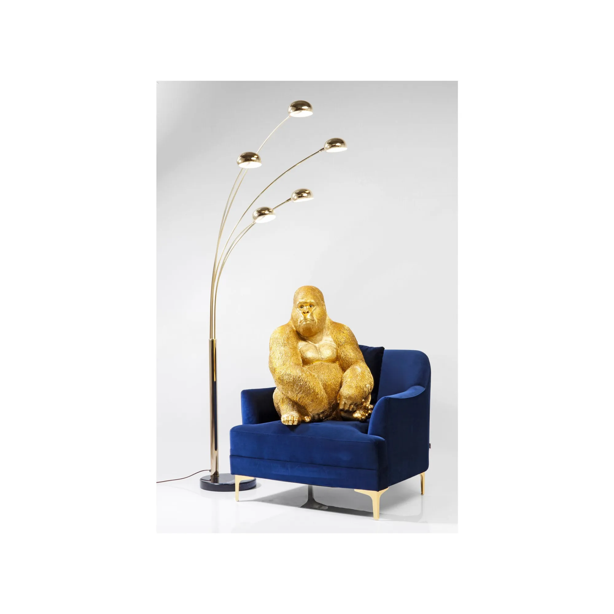 KARE Design Déco Gorille XL 76cm Doré ^ Déco