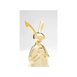 KARE Design Déco Lapin Doré Assis Coeur ^ Déco