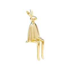KARE Design Déco Lapin Doré Assis ^ Déco