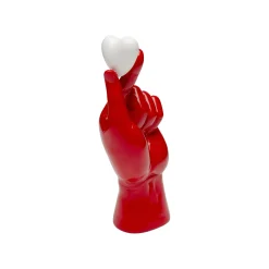 KARE Design Déco Main Rouge Cœur Blanc ^ Déco