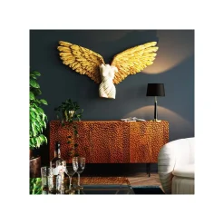 KARE Design Déco Murale Buste Femme Ailes Dorées 124x71cm ^ Déco Murale