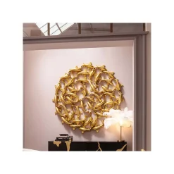 KARE Design Déco Murale Carpes Koï Dorées XL 160cm ^ Déco Murale