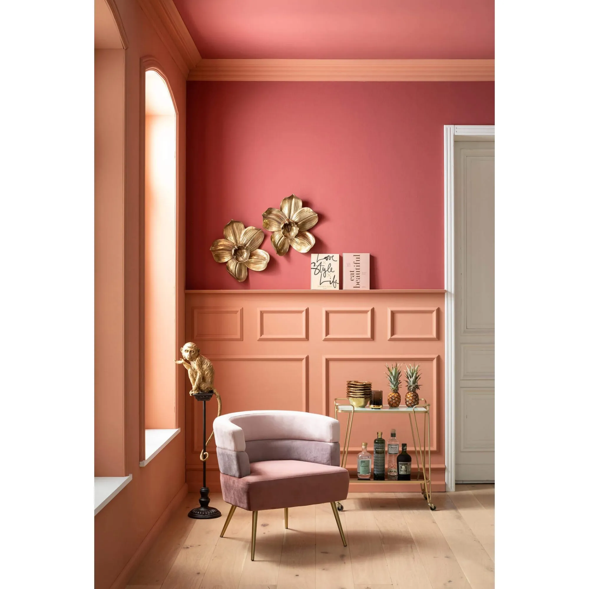 KARE Design Déco Murale Orchidée Dorée 44cm ^ Déco Murale
