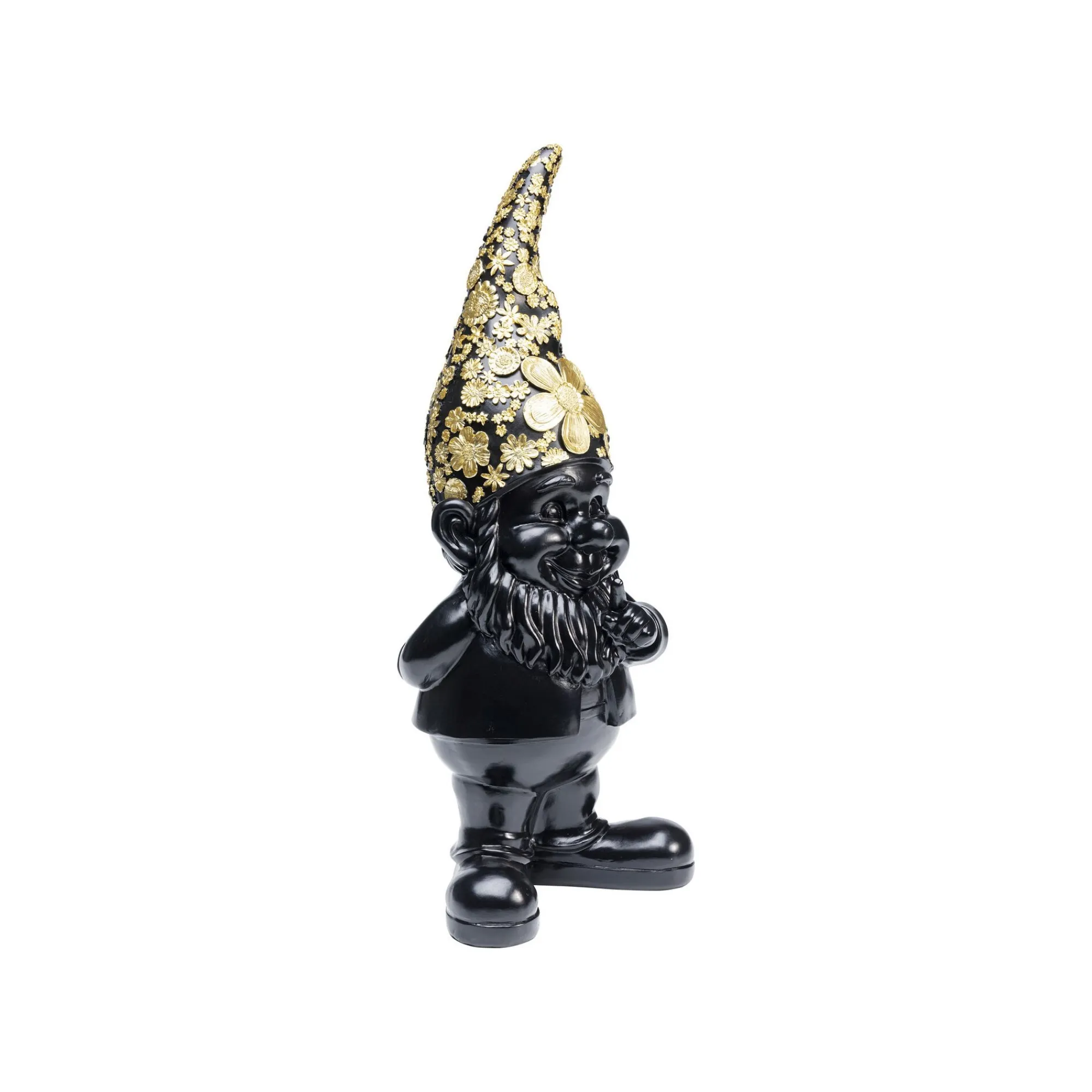 KARE Design Déco Nain Noir Fleurs Debout 45cm ^ Déco