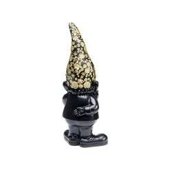 KARE Design Déco Nain Noir Fleurs Debout 45cm ^ Déco