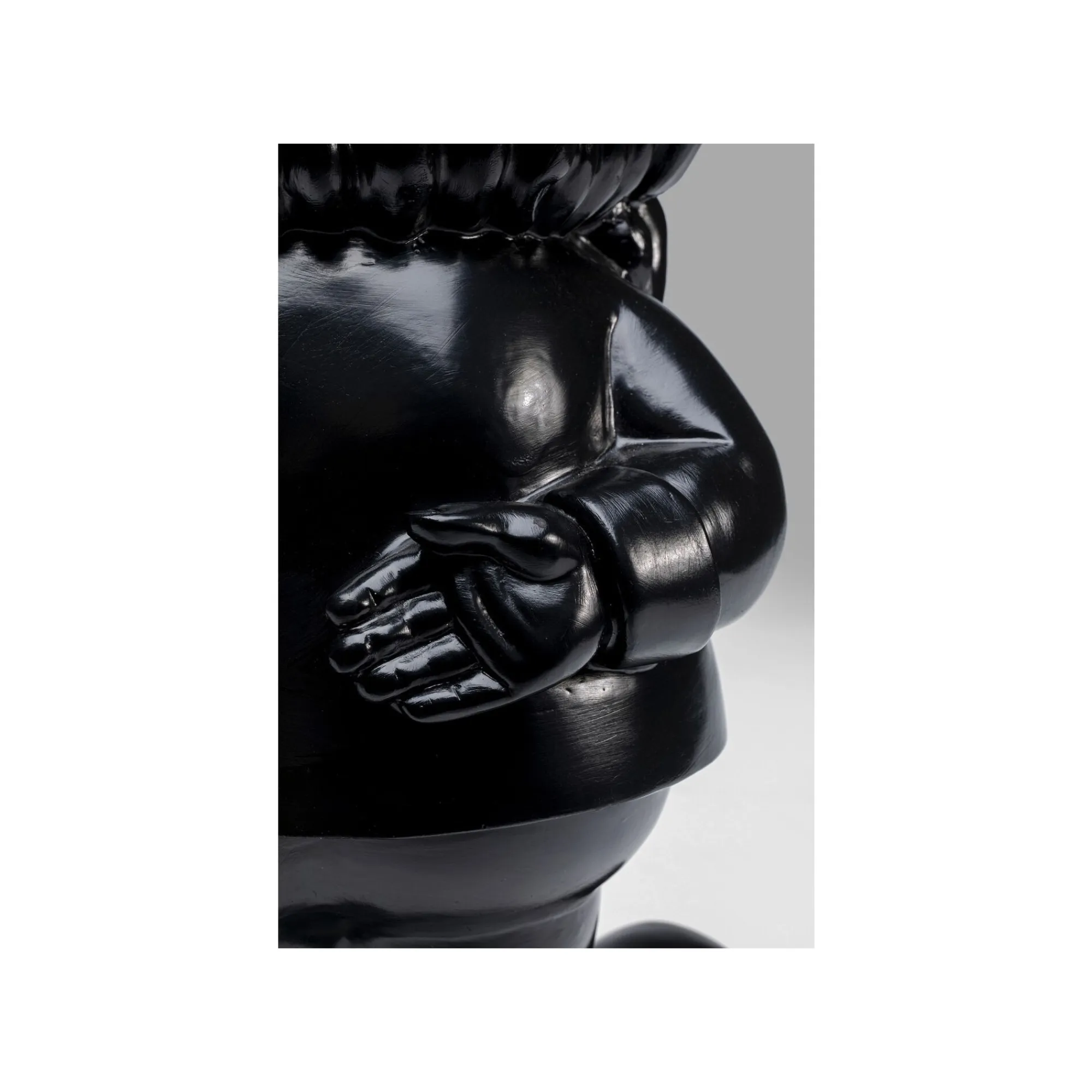 KARE Design Déco Nain Noir Fleurs Debout 45cm ^ Déco