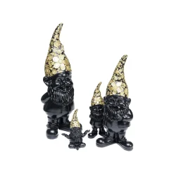 KARE Design Déco Nain Noir Fleurs Zen 19cm ^ Déco