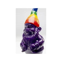 KARE Design Déco Nain Violet Arc-en-ciel 11cm ^ Déco