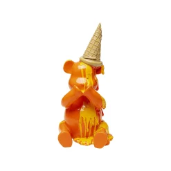 KARE Design Déco Ours Assis Glace Orange ^ Déco