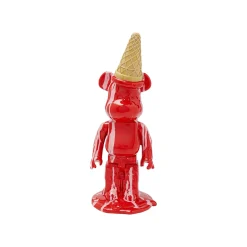 KARE Design Déco Ours Glace Rouge ^ Déco