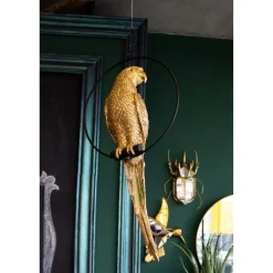 KARE Design Déco Perroquet Suspendu Doré ^ Déco