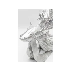 KARE Design Déco Poisson Combattant 34cm Argenté ^ Déco