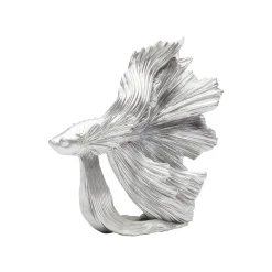 KARE Design Déco Poisson Combattant 34cm Argenté ^ Déco