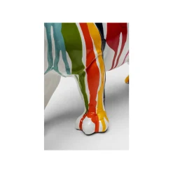 KARE Design Déco Rhino Blanc Coulées De Peinture 34cm ^ Déco