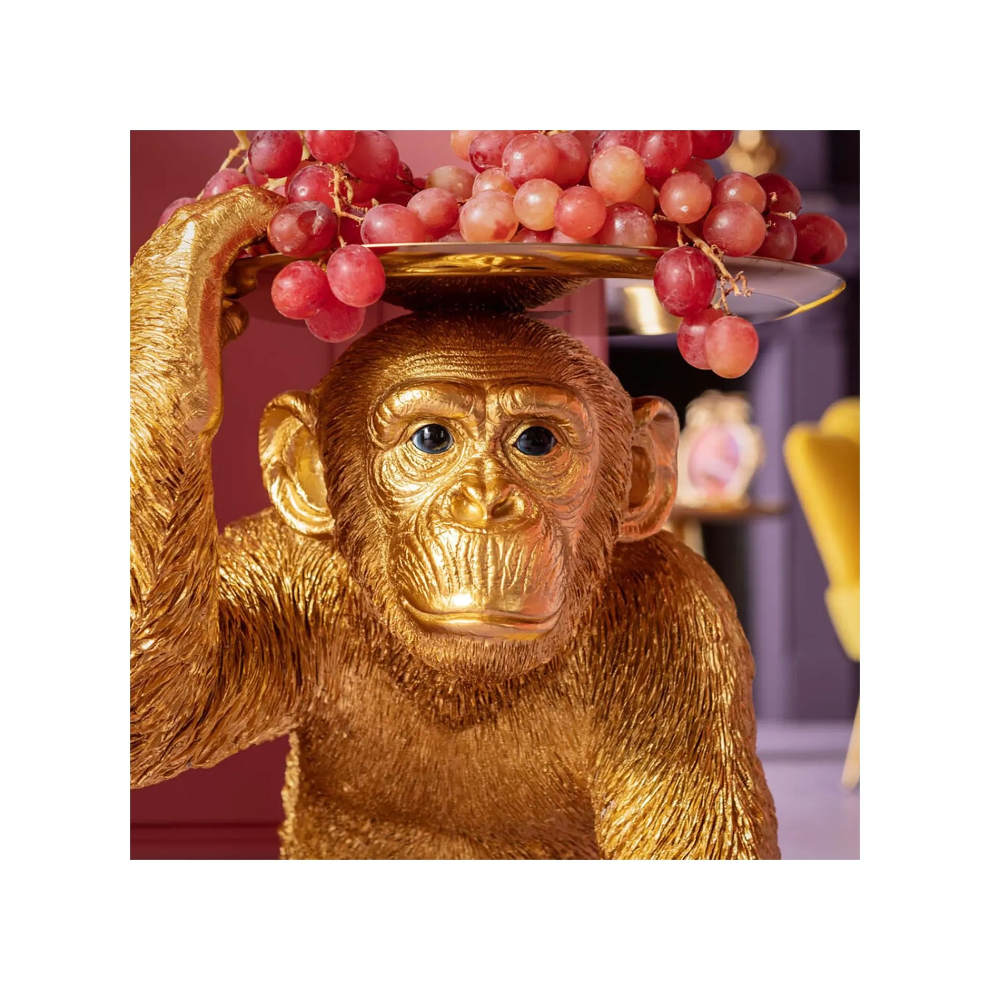 KARE Design Déco Singe Chimpanzé Majordome Doré ^ Déco
