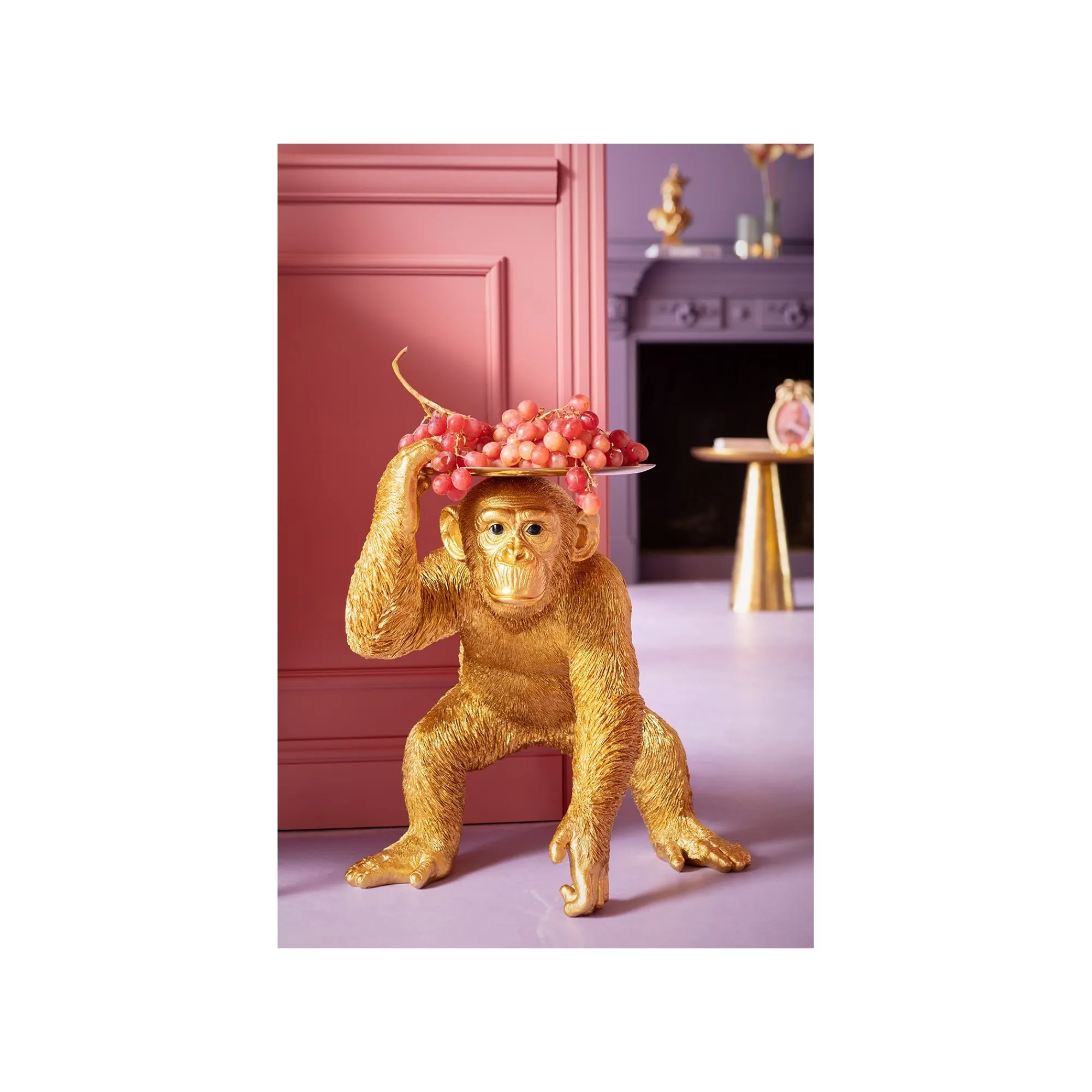KARE Design Déco Singe Chimpanzé Majordome Doré ^ Déco