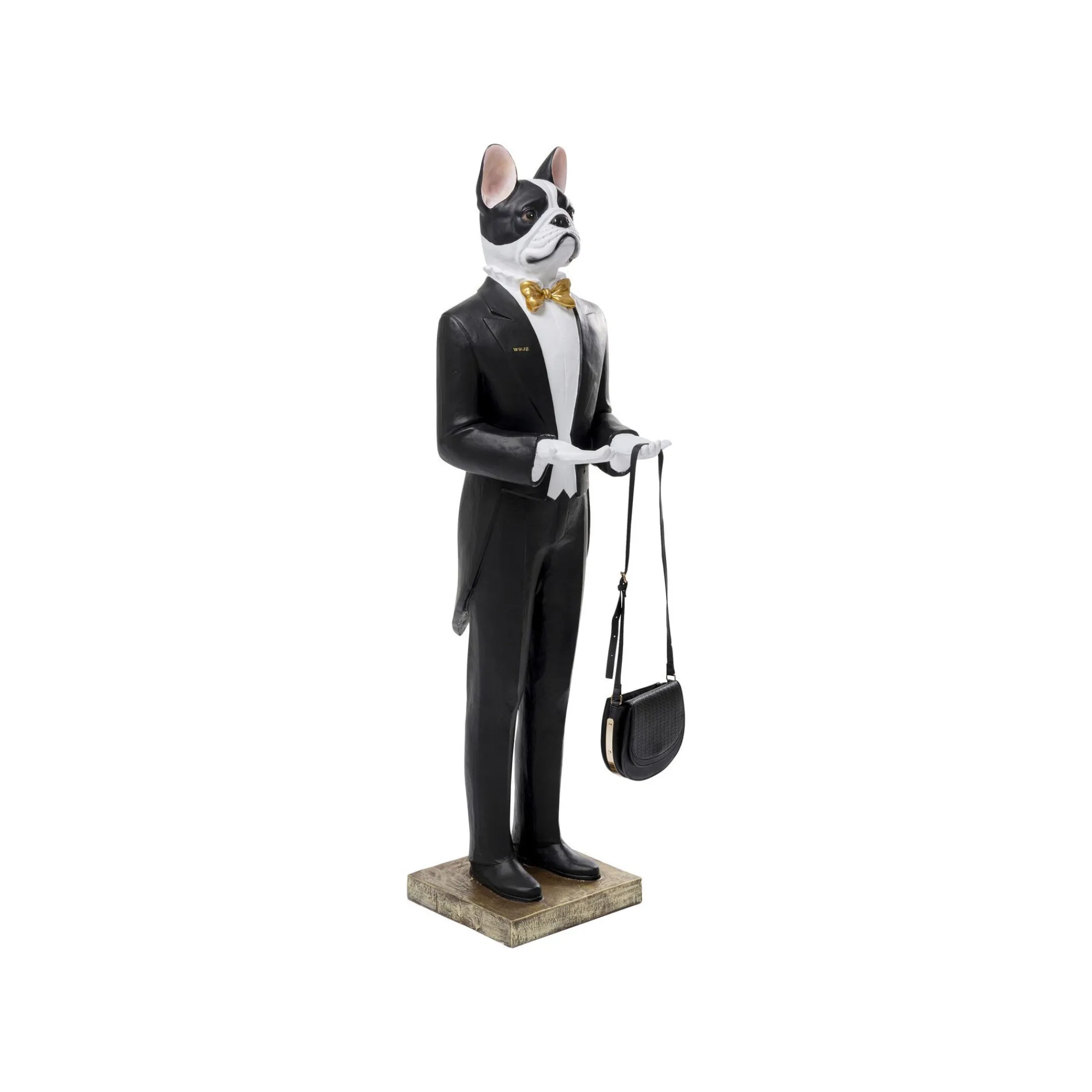KARE Design Déco XL Chien Majordome Noir Et Blanc 165cm ^ Déco