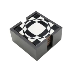 KARE Design Dessous De Verre Miracle Noirs Et Blancs Set De 6 ^ Vaisselle