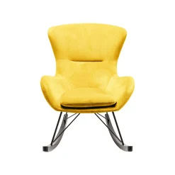 KARE Design Fauteuil à Bascule Oslo Jaune ^ Fauteuil